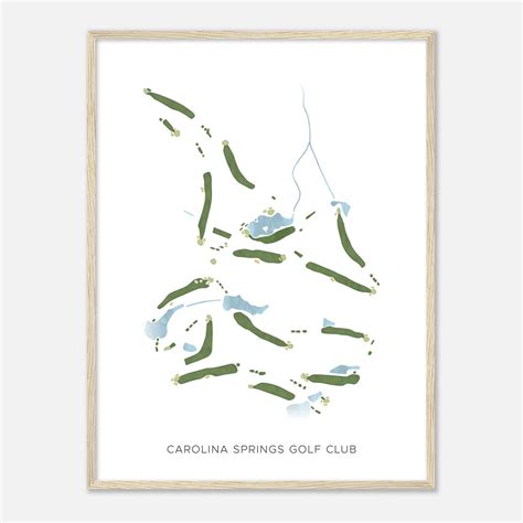 Carolina Springs Golf Club, South Carolina - Modern Watercolor Map ...