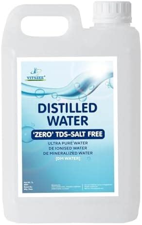 VITSZEE Distilled Water 1L | H2O | Pure Di-Ionised Distilled Water For ...