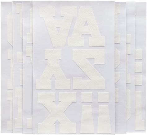 Buy Magfok Iron on Transfer 3 Inch White Flock Letter for Clothing, 7 ...