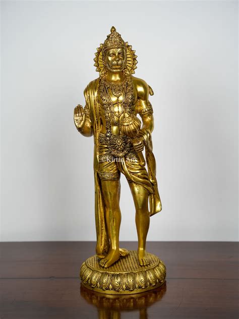 Pure Brass Lord Hanuman Standing | Bahubali Style | 23" – Kirtan Arts