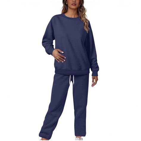Brnmxoke Velour Jogging Suits Women Oversized Crewneck Pullover ...