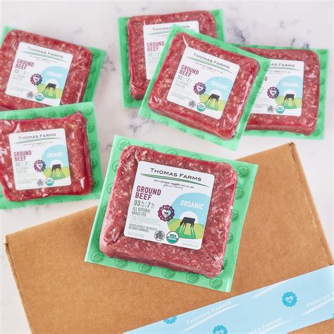 Organic 93/7 Grass Fed Ground Beef, 12 Pack – Thomas Farms