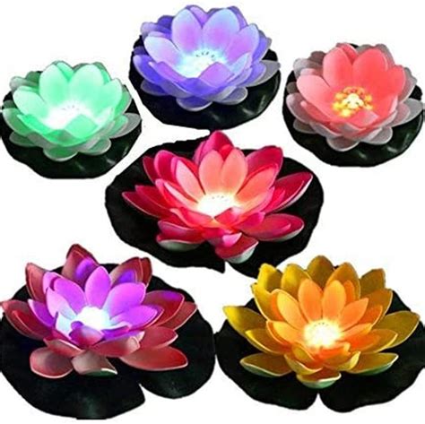 LACGO LED Waterproof Floating Lotus Light Battery India | Ubuy