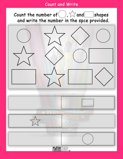 Count Shapes Worksheet 的图像结果