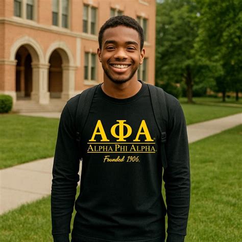 Alpha Phi Alpha Founded 1906 Long Sleeve T-Shirt – Legacy Year Tee