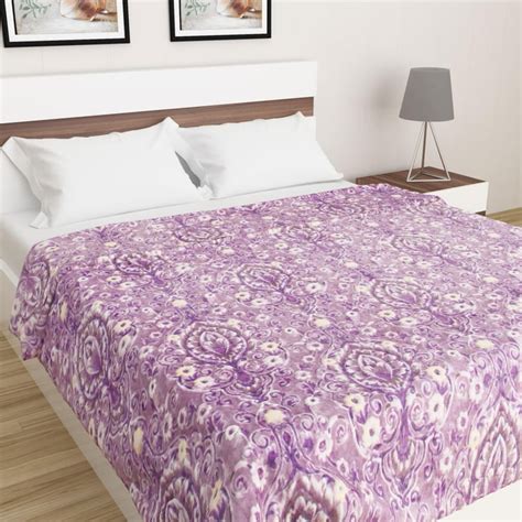 Buy Matrix Floral Print Double Blanket from Home Centre at just INR 2299.0