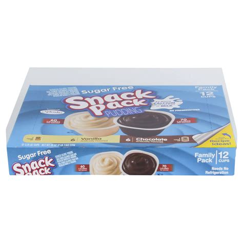 Snack Pack Sugar-Free Chocolate & Vanilla Puddings 12 ct; 3.25 oz | Shipt