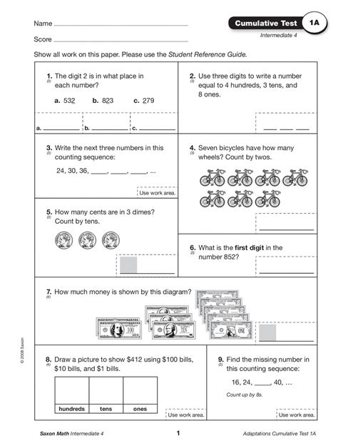 Image result for Cumulative Test 12B Saxon Math Answer Key