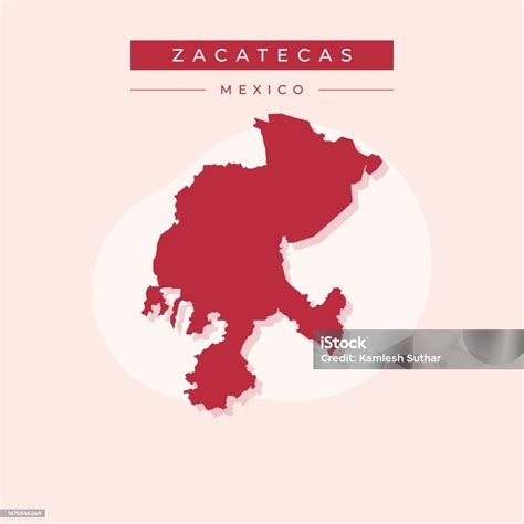 Vector Illustration Vector Of Zacatecas Map Mexico Stock Illustration ...