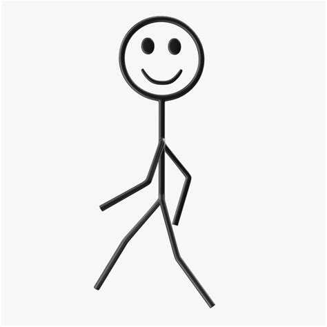 3D model Stickman Black Rigged for Maya | 3D Molier International