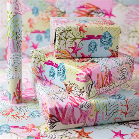 Coral Bliss Kids Wrapping Paper - Set of 20 / Set of 40 – Pink Palette ...