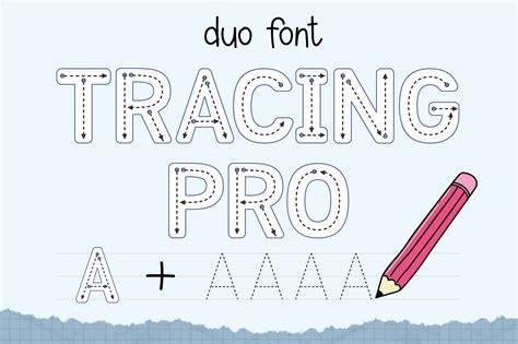 Tracing Fonts Trace Font For Kids Font | Download For Free