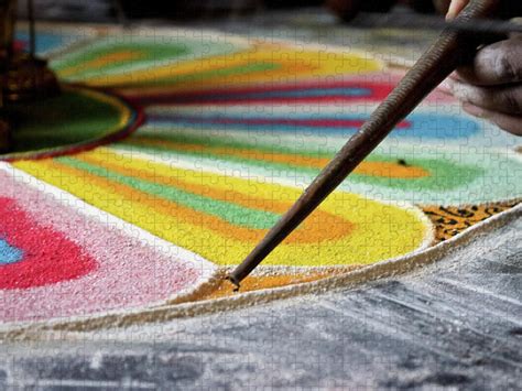 Tibetan Monks Making Sand Mandala Jigsaw Puzzle by Photo By Jamyang ...