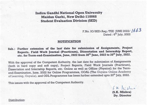 IGNOU-RC-Dehradun- Announcements - Archives - Extension of the last ...
