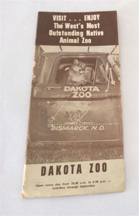 Dakota Zoo Bismarck North Dakota Map Brochure Guide | #4632867965