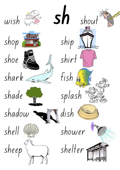 Words With Sh Digraph