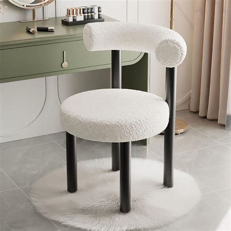 Amazon.com: Modern Makeup Vanity Chair Stool, Vanity Stool with Carpet ...