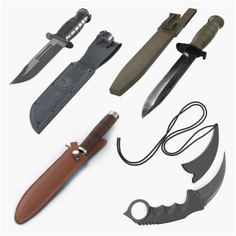Knives with Sheath Collection 2 3D Model $99 - .3ds .obj .max .c4d .ma ...