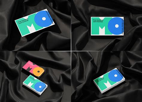 Business Card On Fabric Mockup Psd