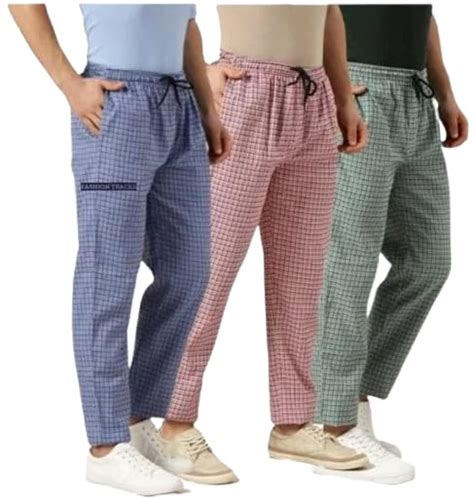 Buy Generic Men's Super Combed Cotton Checkered Mid Rise Relaxed ...