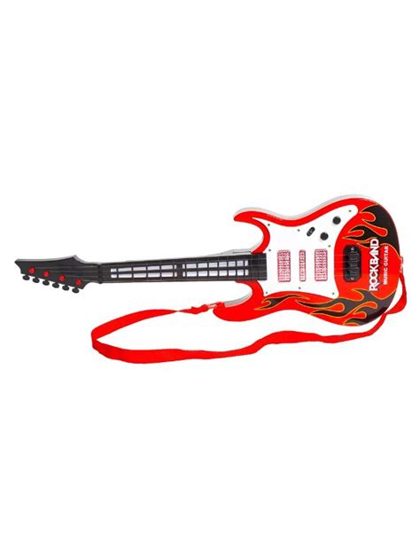 Rockband Musical Toy Guitar – Flashing Lights Plastic Guitar for Kids ...