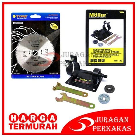 Jual PAKET MOLLAR ADAPTOR BOR KE GERINDA MEJA & TORA CIRCULAR SAW 4 ...