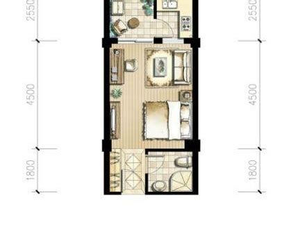 36平方单身公寓装修效果图-房天下装修效果图