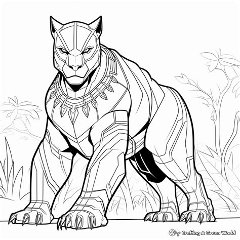 Black Panther Christmas Coloring Pages