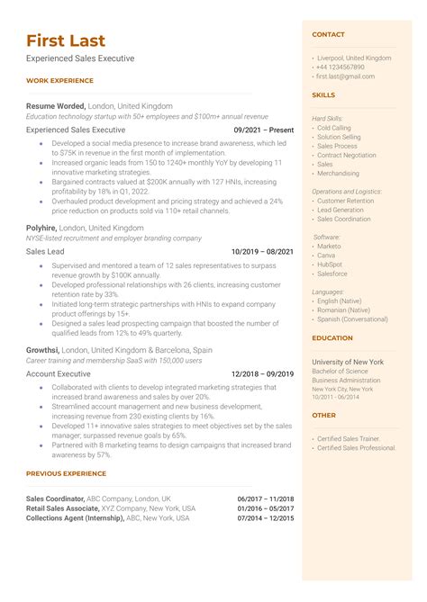 4 VP Sales Resume Examples for 2025 | Resume Worded