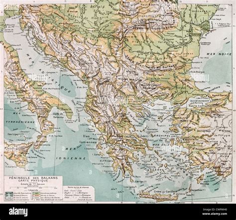 Balkan Peninsula Physical Map