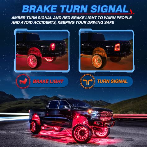 15.5″/17.5″ RGBW LED Wheel Ring Lights w/Turn Signal and Braking ...