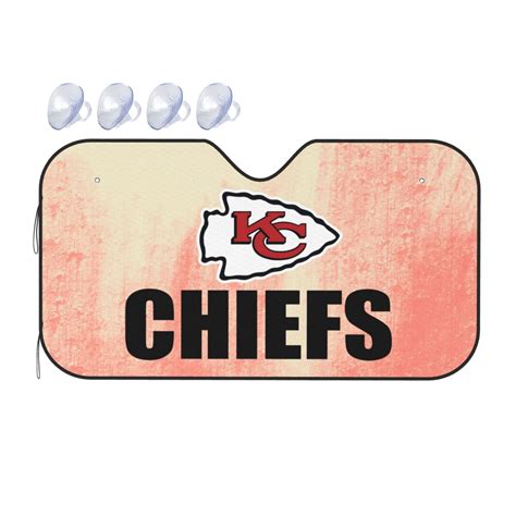 KC Chiefss Football Windshield Sun Shade Umbrella for Car | Reflective Sunshade for Ultimate ...