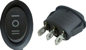 KCD 2Pcs Oval Center Off Rocker Switch AC 6a/250V SPDT 3Pin 3 Position ...