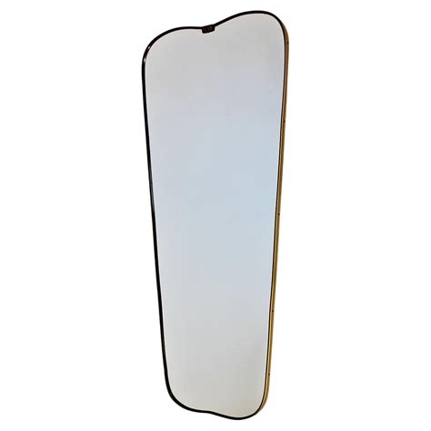 Mid Century Modern Vintage Brass Full Length Floor Mirror Heart like ...