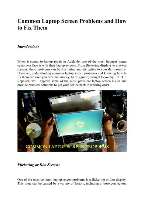 Image result for Computer Screen Problems