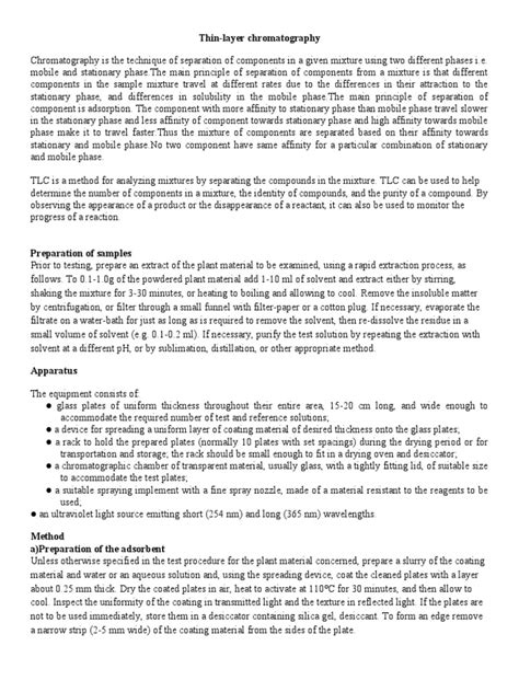 Image result for Thin Layer Chromatography Tutorial