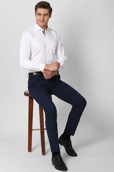 Buy Men White Slim Fit Full Sleeves Casual Shirt Online - 693178 ...