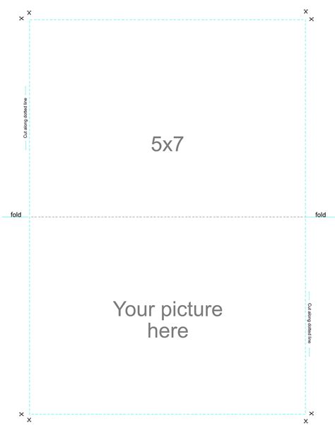 5 X 11 Folded Card Template