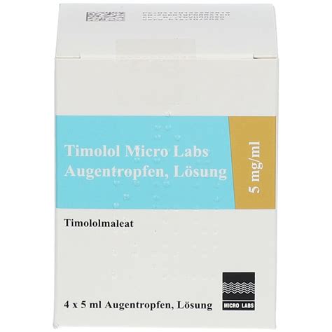 TIMOLOL Micro Labs 5 mg/ml Augentropfen Lösung 4x5 ml mit dem E-Rezept ...