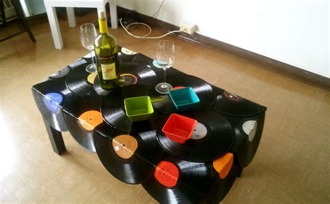 Vinyl Record table | Vinyl record crafts, Record crafts, Vinyl record ...