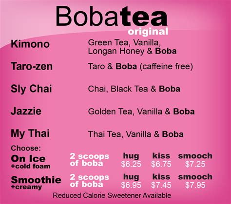 Black Pearl Boba Tea Menu at James Urbina blog