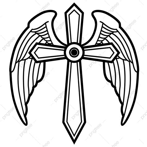 Cross With Wings Sketches