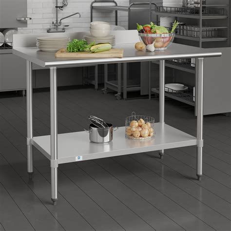 Flash Furniture Commercial Stainless Steel Kitchen Prep and Work Table ...