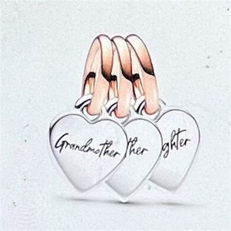 3 Piece Splittable Mother Daughter Grandmother Hearts Charms Fit ...