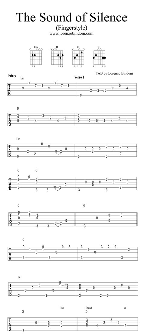 Sound Of Silence Chords