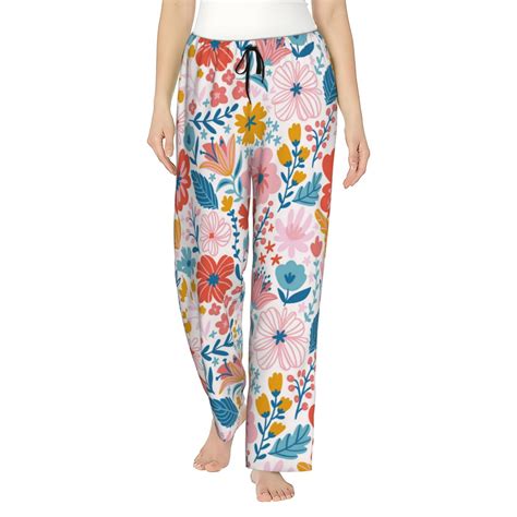 Kll Womens Floral Ditsy Print Pajama Pants Soft Pajama Bottoms For ...