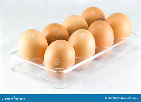 Half a Dozen of Eggs in the Egg Tray Stock Photo - Image of color ...