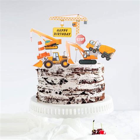 SunnyZX Construction Cupcake Toppers Picks, Dump Truck India | Ubuy