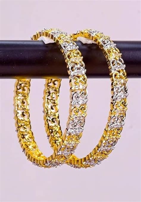 Buy Zevarly Jewellery 18K Dual Tone long last Gold Plated Traditional ...
