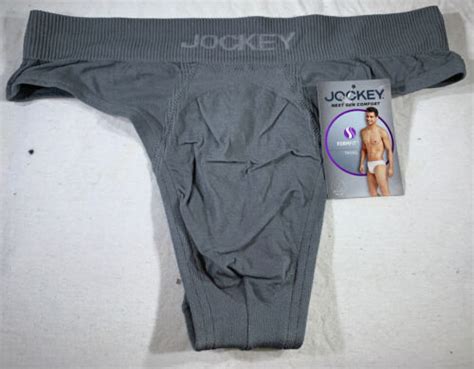 Men's XL Gray Lightweight Seamfree Thong by Jockey India | Ubuy